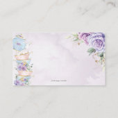 パープルフローラティーパーティーレシピ エンクロージャーカード (裏面)