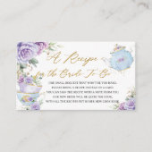 パープルフローラティーパーティーレシピ エンクロージャーカード (正面)