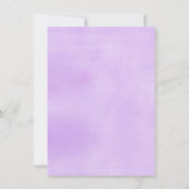 パープルフローラティーパーティー恐竜の3番目の誕生日 招待状 (裏面)