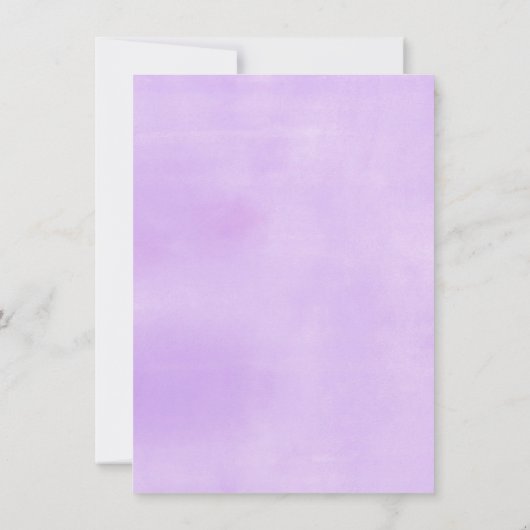 パープルフローラティーパーティー恐竜の3番目の誕生日 招待状 (裏面)