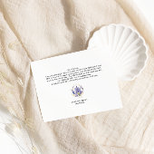 パープルフローラティーポットブライダルティーサンキュー エンクロージャーカード