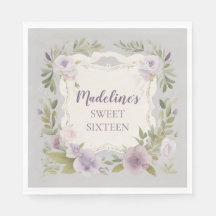 パープルフローラナプキンス