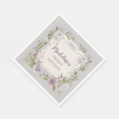 パープルフローラナプキンス スタンダードランチョンナプキン (角)