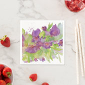 パープルフローラナプキン スタンダードカクテルナプキン (インサイチュ)