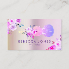 パープルフローラバイオリン名刺 名刺