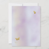 パープルフローラバタフライエレガントクインセニェラ 招待状 (裏面)