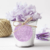 パープルフローラバタフライガールベビーシャワーありがとう フェイバータグ