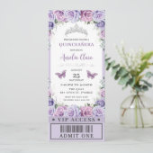 パープルフローラバラキンセアニラスイート16 VIPチケット 招待状 (スタンド正面)