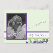 パープルフローラバラデザイン ポストカード (裏面)