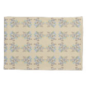 パープルフローラピローケース 枕カバー (裏面)