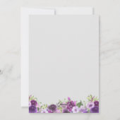 パープルフローラファイヤーファイターモノグラム招待状 シーズンカード (裏面)