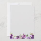 パープルフローラファイヤーファイターモノグラム招待状 招待状 (裏面)