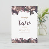 パープルフローラファンタジーガール誕生日 招待状 (スタンド正面)