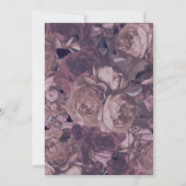 パープルフローラファンタジーガール誕生日 招待状 (裏面)