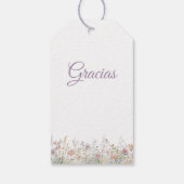 パープルフローラファーストコミュニオンギフトラベル ギフトタグ (裏面)