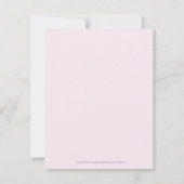 パープルフローラファースト聖餐式カスタム ノートカード (裏面)