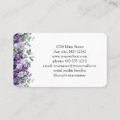 パープルフローラフェミニンユーカリ 名刺 (裏面)