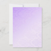 パープルフローラブライダルエレガントシャワーの招待 招待状 (裏面)