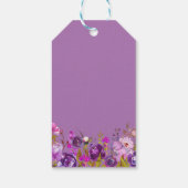 パープルフローラブライダルシャワーお願い ギフトタグ (裏面)