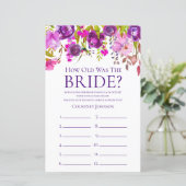 パープルフローラブライダルシャワーゲーム (スタンド正面)