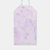 パープルフローラブライダルシャワーティーサンキューラベル ギフトタグ (裏面)