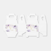 パープルフローラブライダルシャワーティーパーティーお気に入りボックス フェイバーボックス (折り畳みなし)