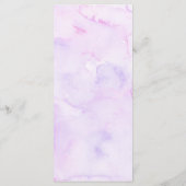 パープルフローラブライダルシャワーティーメニューカード メニュー (裏面)