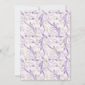 パープルフローラブライダルシャワー招待 招待状 (裏面)