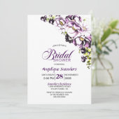 パープルフローラブライダルシャワー 招待状 (スタンド正面)