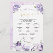 パープルフローラブライダルティーあなたの財布のゲームの中に何がある (正面/裏面)