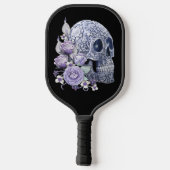 パープルフローラブルーシュガースカルデーオブザデッド ピックルボールラケット (裏面)