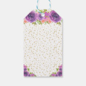 パープルフローラブロンドヘアプリンセスSweet sixteen ギフトタグ (裏面)