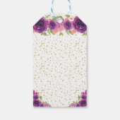 パープルフローラブロンドヘアプリンセスSweet sixteen ギフトタグ (裏面)