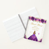 パープルフローラブロンドヘアプリンセスSweet sixteen ノートブック (内部)