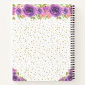 パープルフローラブロンドヘアプリンセスSweet sixteen ノートブック (裏面)