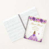 パープルフローラブロンドヘアプリンセスSweet sixteen ノートブック (内部)