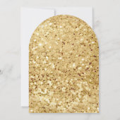 パープルフローラプリンセスキャリッジアーチベビーシャワー 招待状 (裏面)