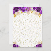 パープルフローラプリンセスキンセアニラ サンキューカード (裏面)