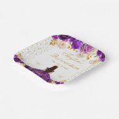 パープルフローラプリンセスキンセアニラ ペーパープレート (傾斜あり)