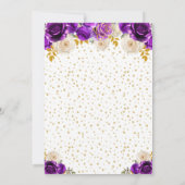 パープルフローラプリンセスキンセアニラ 招待状 (裏面)