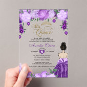 パープルフローラプリンセスミクリンスキンセアニラ アクリル招待状 (インサイチュ (ポータブル))