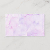 パープルフローラベビーシャワーお茶おむつラッフルカード エンクロージャーカード (裏面)