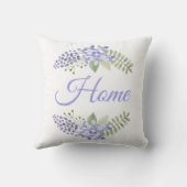 パープルフローラホームウォーターエレガントカラー クッション (裏面)