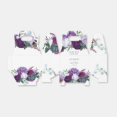 パープルフローラボタニッ結婚クス フェイバーボックス (折り畳みなし)