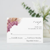 パープルフローラボホノミールRSVP 出欠カード (スタンド正面)