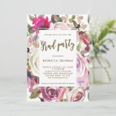 パープルフローラボホ卒業パーティーの招待 招待状 (スタンド正面)