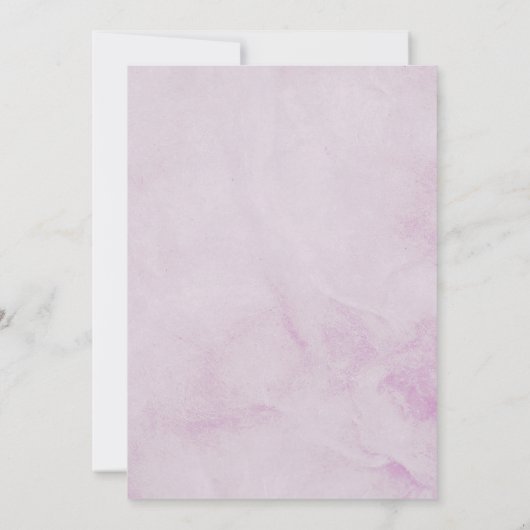 パープルフローラボホ〔雄ジカの〕枝角ベビーシャワー招待状 招待状 (裏面)