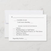 パープルフローラボーホウミールRSVP 出欠カード (裏面)