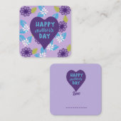 パープルフローラマザーズの日： ノートカード (正面/裏面)