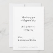 パープルフローラマザーズデイフラットカード 招待状 (裏面)